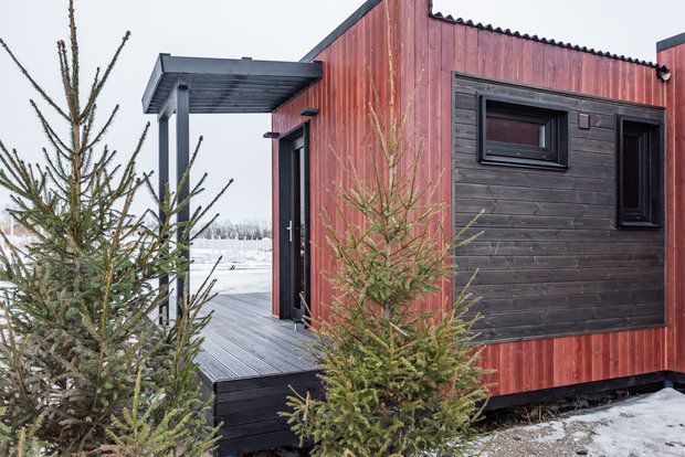 Фотография: Терраса в стиле Скандинавский, Дом, Проект недели, Дача, Дом и дача, 3 комнаты, 40-60 метров, Дарья Сергиенко, Челябинская область – фото на INMYROOM