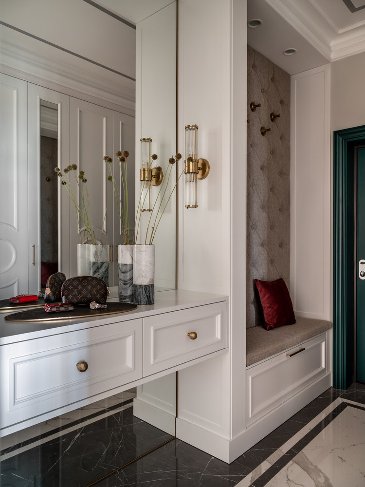 Фотография: Прихожая в стиле Классический, Современный, Квартира, Проект дня, Одинцово, Мария Рублева, 3 комнаты, Более 90 метров, Эксклюзивные проекты – фото на INMYROOM