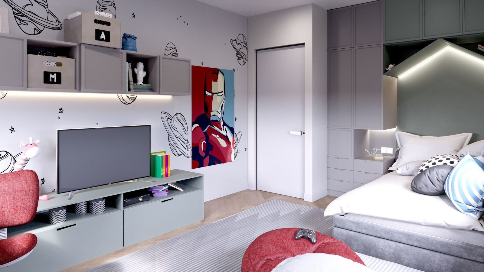 Фотография: Детская в стиле Современный, Дом, Украина, Проект дня, Ирпень, Таунхаус, 4 и больше, Более 90 метров, Quader Architecture – фото на INMYROOM