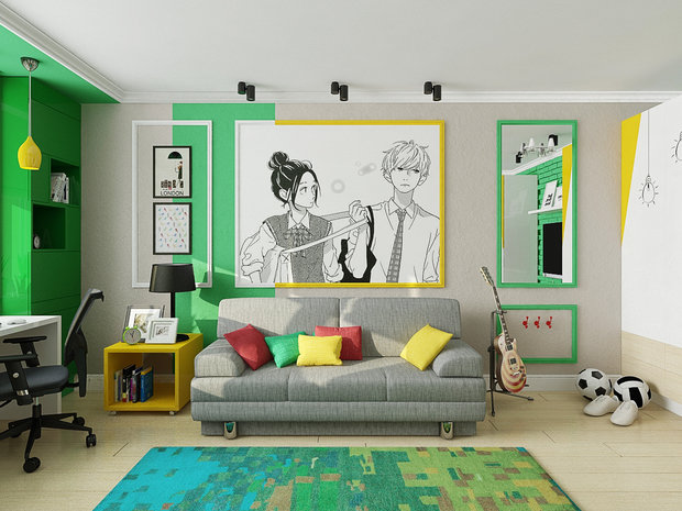 Фото из портфолио концепция детской для подростков – фотографии дизайна интерьеров на INMYROOM