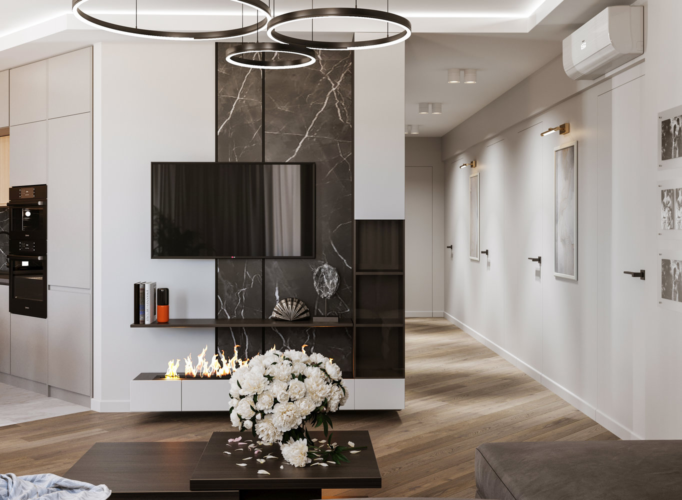 Фотография: Гостиная в стиле Современный, Квартира, Проект недели, Москва, 4 и больше, Более 90 метров, MR.BURO – фото на INMYROOM