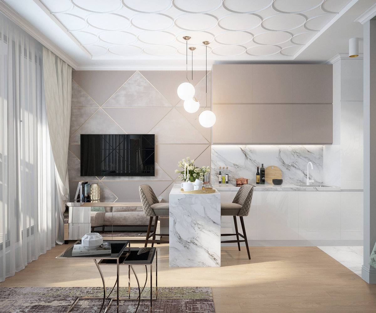 Фотография: Кухня и столовая в стиле Современный, Квартира, Студия, Проект недели, Москва, Монолитный дом, до 40 метров, Инна Азорская, энциклодпедия_малогабаритка, Kronospan – фото на INMYROOM Фотография: Кухня и столовая в стиле Современный, Квартира, Студия, Проект недели, Москва, Монолитный дом, до 40 метров, Инна Азорская, энциклодпедия_малогабаритка, Kronospan – фото на INMYROOM