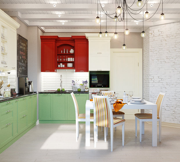 Фото из портфолио Три интерьера для одной кухни – фотографии дизайна интерьеров на INMYROOM