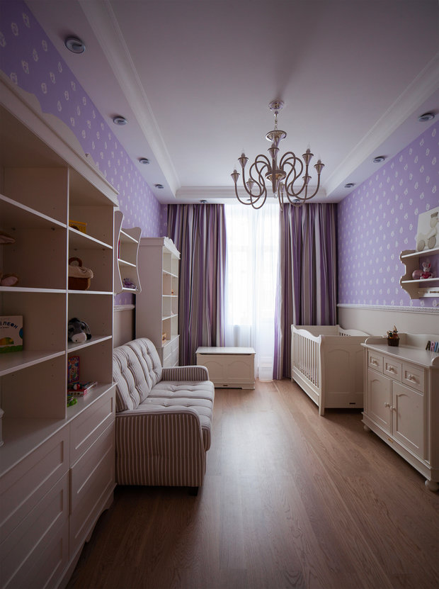 Фотография: Детская в стиле Классический, Эклектика, Квартира, Россия, Планировки, Eichholtz, SMEG, Декор, Мебель и свет, Белый, Минимализм, Проект недели, Бежевый, Серый, Розовый, Санкт-Петербург, ELE, Boen, Shannon, Toto, Arezia, Johnson Tiles, Karman, Маша Марченко – фото на INMYROOM