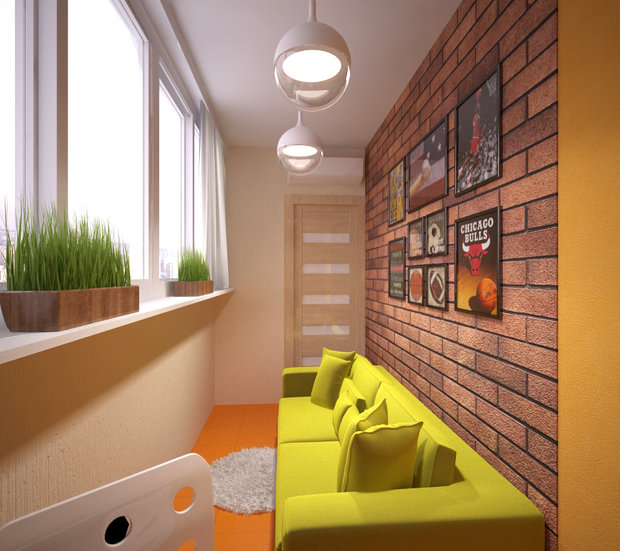 Фото из портфолио Балкон в квартире 68 кв.м. в г.Ханты-Мансийск – фотографии дизайна интерьеров на INMYROOM