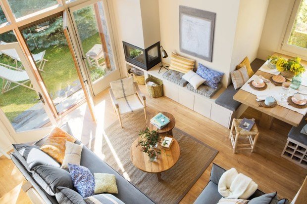 Фотография: Гостиная в стиле Эко, Дом, Испания, Дача, Бежевый, Дом и дача, 4 и больше, Более 90 метров – фото на INMYROOM