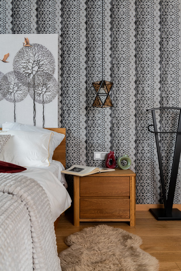 Фотография: Спальня в стиле Современный, Эклектика, Квартира, Проект недели, Москва, П-44, 3 комнаты, 60-90 метров, Алина Калинкина – фото на INMYROOM