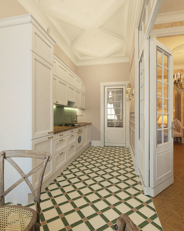 Фото из портфолио "Нескучная классика". Квартира для мамы и дочки. – фотографии дизайна интерьеров на INMYROOM