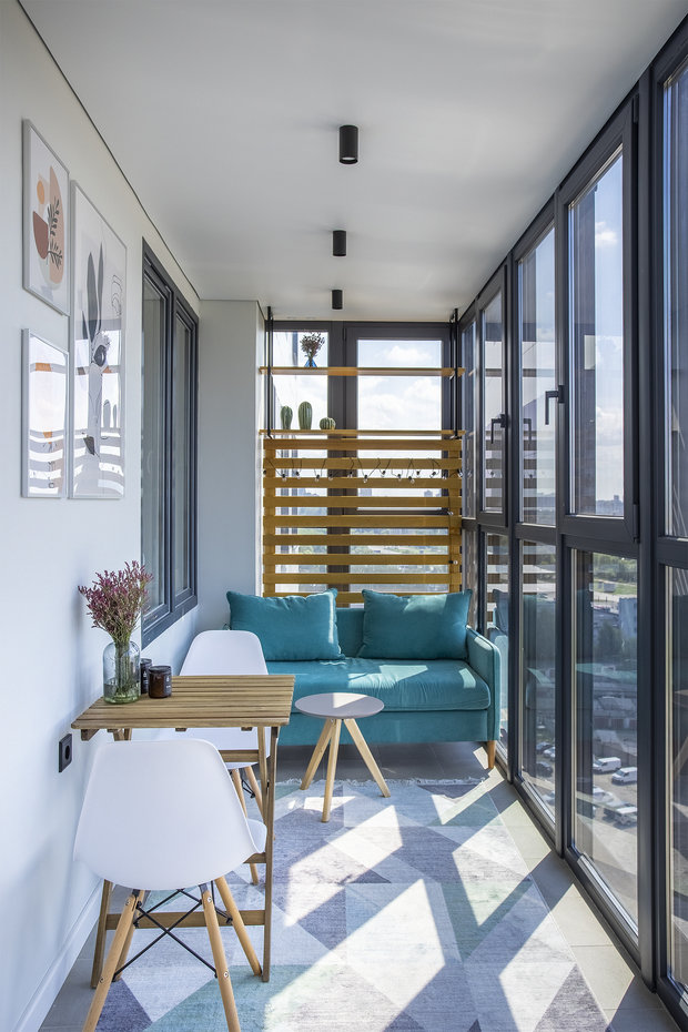 Фотография: Балкон в стиле Современный, Квартира, Проект недели, Казань, 2 комнаты, 40-60 метров, Davydov Studio, Родион Давыдов – фото на INMYROOM