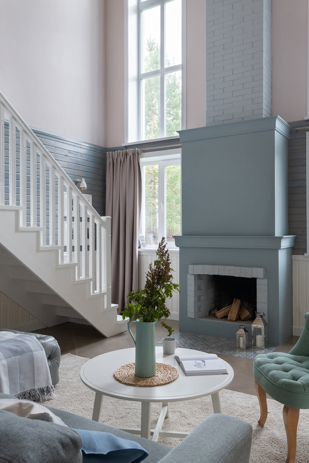 Фотография: Гостиная в стиле Прованс и Кантри, Скандинавский, Дом, Проект дня, Дача, Дом и дача, Екатеринбург, 4 и больше, Более 90 метров, On_Design_Lab – фото на INMYROOM