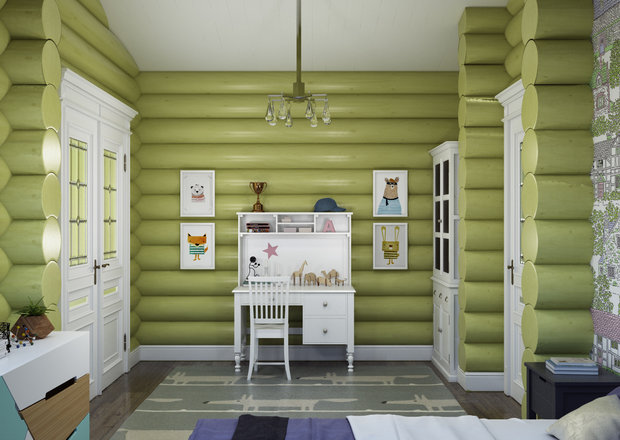 Фотография: Детская в стиле Прованс и Кантри, Современный, Дом, Проект недели, Московская область, Юлия Веселова, дом из сруба – фото на INMYROOM