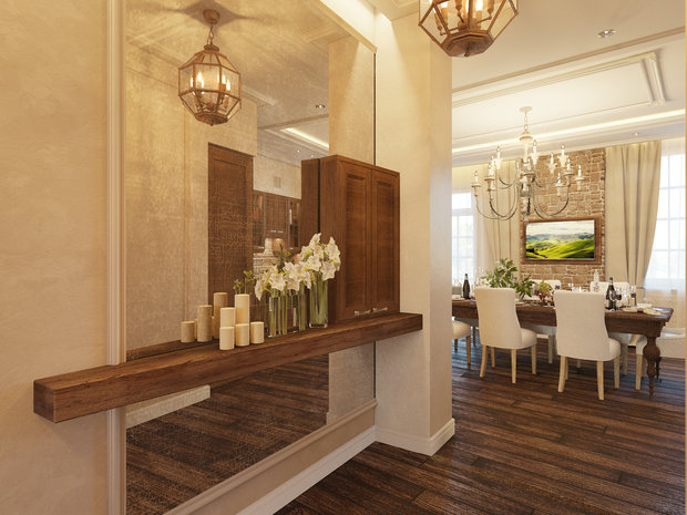 Фото из портфолио дизайн-проект квартиры в винтажном колониальном стиле в г. Москва – фотографии дизайна интерьеров на INMYROOM