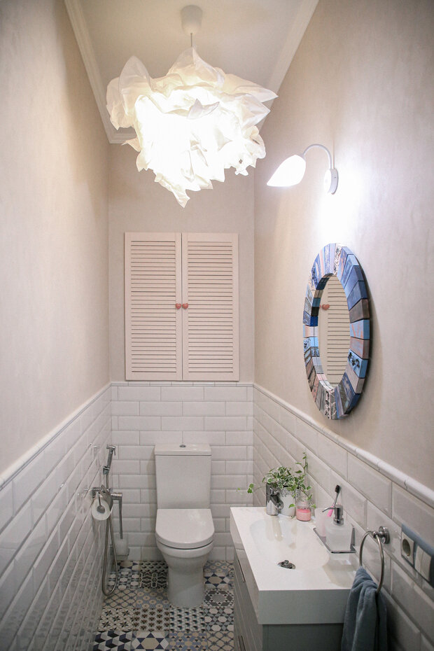 Фотография: Ванная в стиле Современный, Квартира, Проект дня, Московская область, Монолитный дом, 3 комнаты, 60-90 метров, Жуковский, Мария Чикунова – фото на INMYROOM