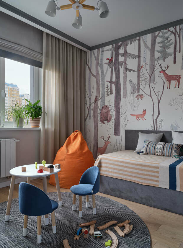 Фотография: Детская в стиле Современный, Минимализм, Квартира, Проект недели, Красногорск, Монолитный дом, 4 и больше, Более 90 метров, Екатерина Краснокутская – фото на INMYROOM