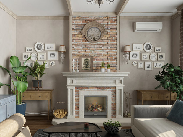 Фотография: Гостиная в стиле Прованс и Кантри, Декор интерьера, Камин, фальшкамин в интерьере, как сделать декоративный камин – фото на INMYROOM
