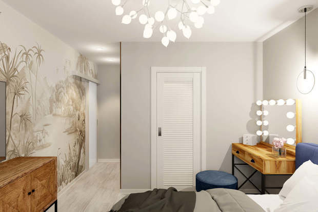 Фото из портфолио Трехкомнатная квартира 78 м2 в современном стиле, в доме серии П-44 – фотографии дизайна интерьеров на INMYROOM