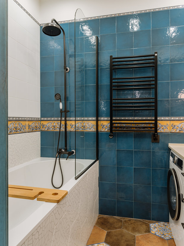 Фотография: Ванная в стиле Восточный, Эклектика, Современный, Квартира, Проект недели, Москва, 3 комнаты, 60-90 метров, Наталья Балашова – фото на INMYROOM