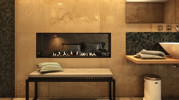 Фото из портфолио Ванная. Биокамин Decoflame. – фотографии дизайна интерьеров на InMyRoom.ru