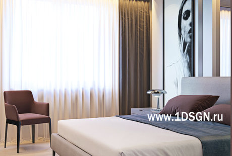 Дизайн интерьера Спальня в квартире г. Екатеринбург