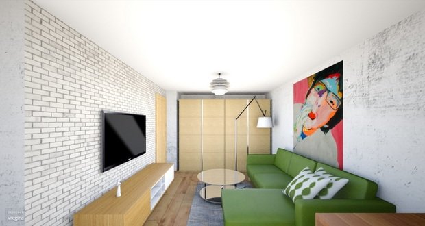 Фото из портфолио гостиная-спальня – фотографии дизайна интерьеров на INMYROOM