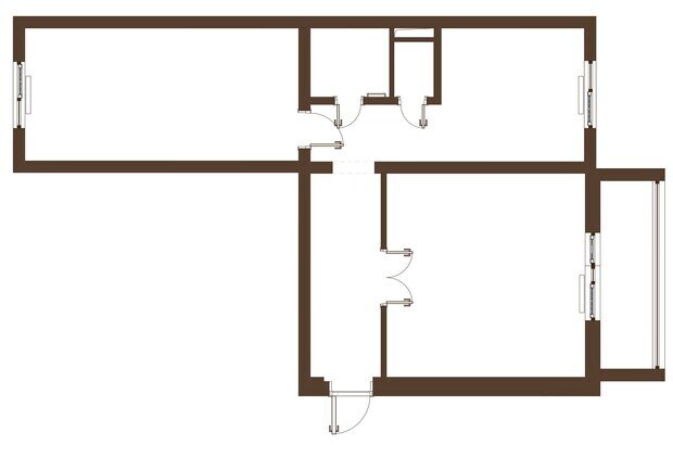 Фотография: Планировки в стиле , Современный, Квартира, Проект дня, Панельный дом, 2 комнаты, 60-90 метров, Челябинская область, Влада Николаева – фото на INMYROOM