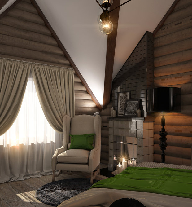 Фото из портфолио Уютный маленький гостевой домик г.Реж – фотографии дизайна интерьеров на INMYROOM