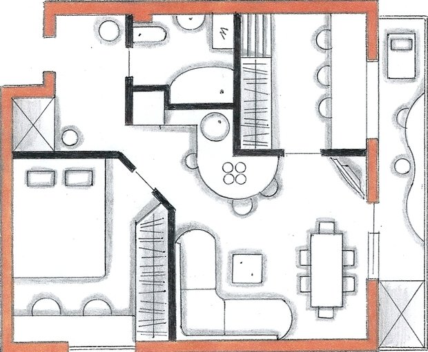 Фото из портфолио Мои перепланировки – фотографии дизайна интерьеров на INMYROOM
