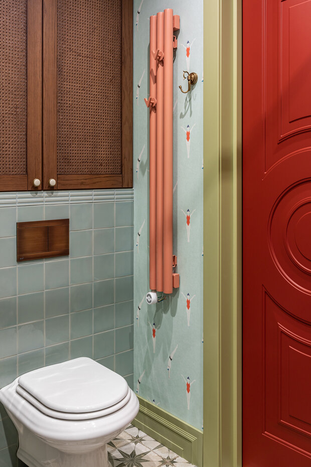 Фотография: Ванная в стиле Прованс и Кантри, Современный, Эклектика, эклектика с элементами средиземноморского и современного стилей, Квартира, Проект дня, Москва, Фили, 2 комнаты, 40-60 метров, Валерия Анисимова, современный с элементами эклектики, Анастасия Ярышева – фото на INMYROOM