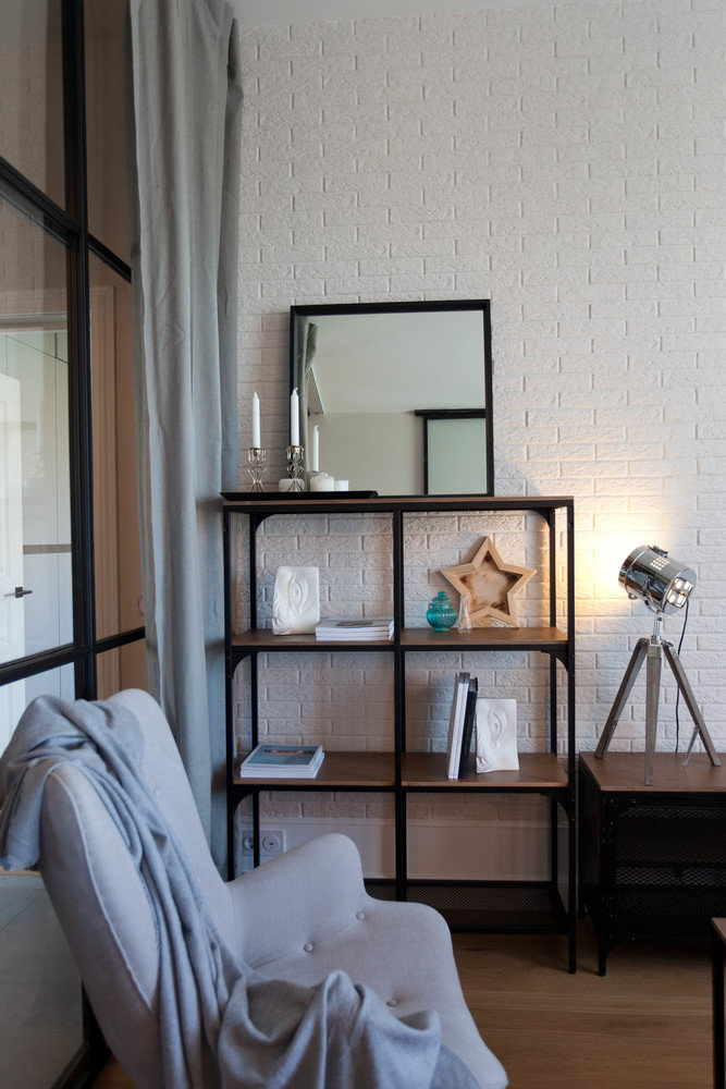 Фотография: Гостиная в стиле Лофт, Скандинавский, Квартира, Проект недели, Москва, Сталинка, 2 комнаты, 40-60 метров, Анна Сухая – фото на INMYROOM Фотография: Гостиная в стиле Лофт, Скандинавский, Квартира, Проект недели, Москва, Сталинка, 2 комнаты, 40-60 метров, Анна Сухая – фото на INMYROOM