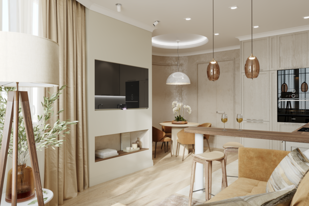 Фото из портфолио ЖК Маяк, 85 м2 – фотографии дизайна интерьеров на INMYROOM