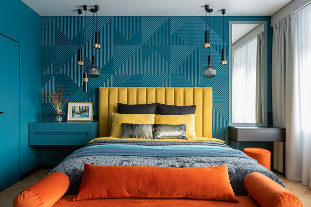 Фотография: Спальня в стиле Современный, Квартира, Проект недели, Санкт-Петербург, 4 и больше, Более 90 метров, Монолитно-кирпичный, UNIARCH, Юлия Леопольд – фото на INMYROOM