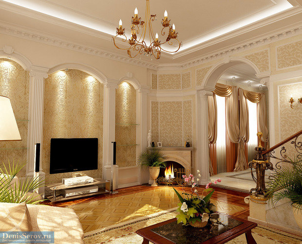 Фото из портфолио Двухэтажный загородный дом 200 кв. м в классическом стиле – фотографии дизайна интерьеров на INMYROOM