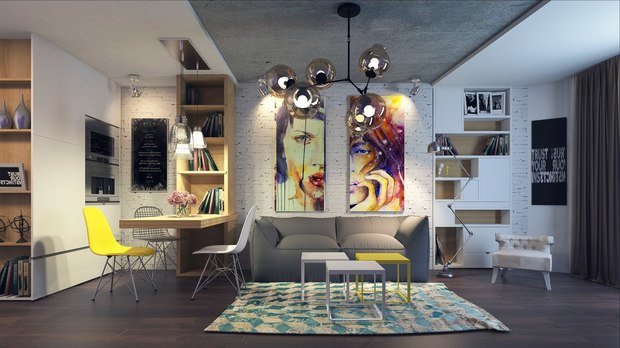 Фотография: Гостиная в стиле Лофт – фото на INMYROOM