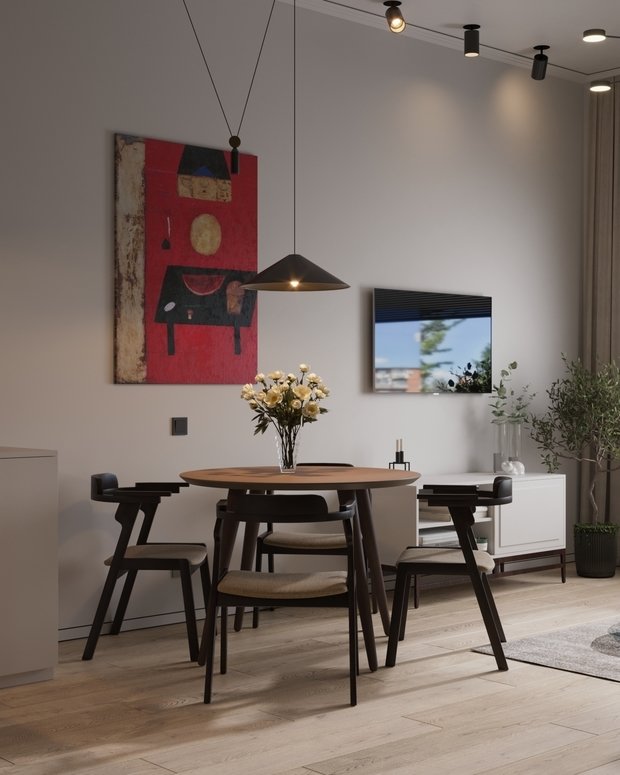 Фотография: Кухня и столовая в стиле Современный, Минимализм, Квартира, Проект недели, Москва, 3 комнаты, 60-90 метров, Светлана Стулова – фото на INMYROOM