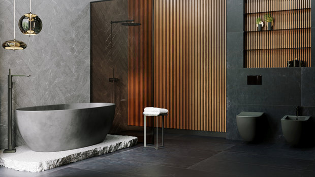 Фотография: Ванная в стиле Эко, Кухня и столовая, Гостиная, Спальня, Современный, Дом, Белый, Проект недели, Черный, Бежевый, Монолитный дом, 4 и больше, Более 90 метров, ПРЕМИЯ INMYROOM – фото на INMYROOM