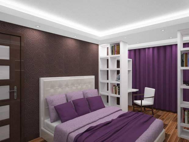 Фото из портфолио Модерн с фиолетовыми акцентами в интерьере – фотографии дизайна интерьеров на INMYROOM