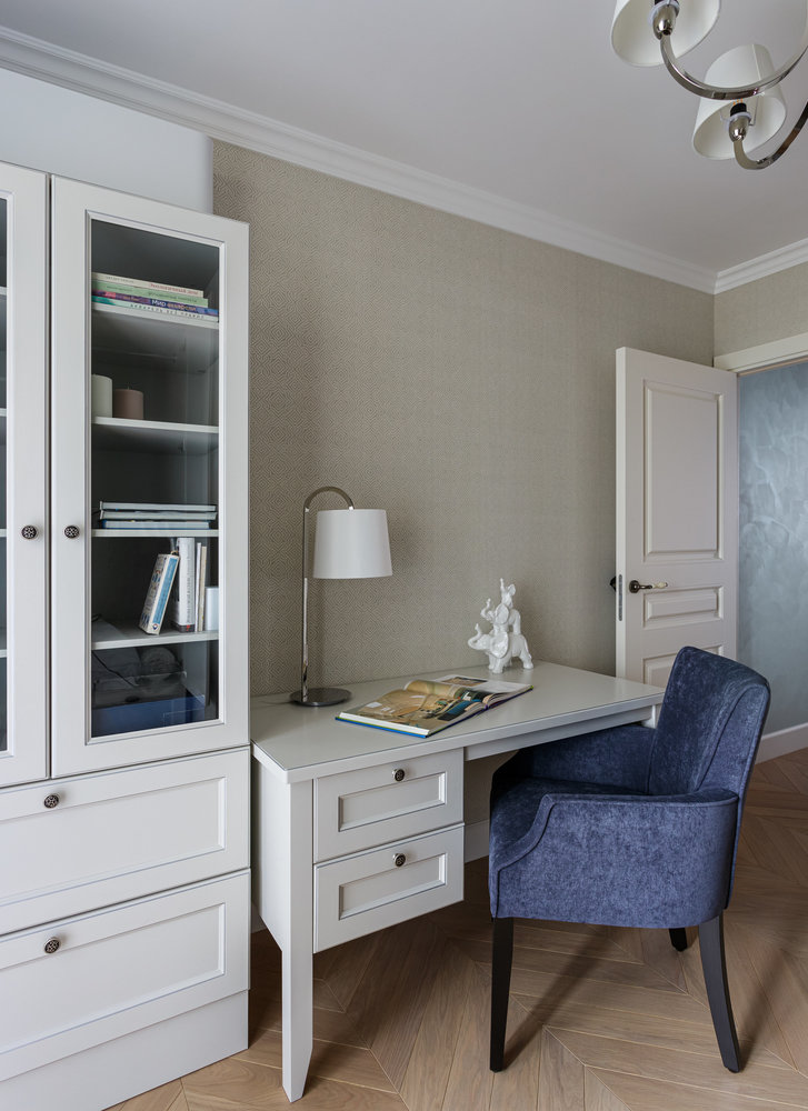 Фотография: Кабинет в стиле Классический, Современный, Квартира, Проект недели, Москва, 3 комнаты, 60-90 метров, Елена Бодрова – фото на INMYROOM Фотография: Кабинет в стиле Классический, Современный, Квартира, Проект недели, Москва, 3 комнаты, 60-90 метров, Елена Бодрова – фото на INMYROOM