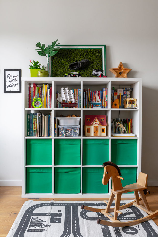 Фотография: Детская в стиле Скандинавский, Эклектика, Квартира, Белый, Проект недели, Зеленый, Желтый, Серый, Бирюзовый, Эко, 3 комнаты, 60-90 метров – фото на INMYROOM