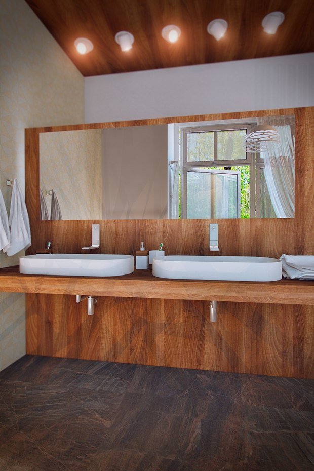 Фотография: Ванная в стиле Лофт, Эклектика, Дом, Минимализм, Проект недели, Эко – фото на INMYROOM