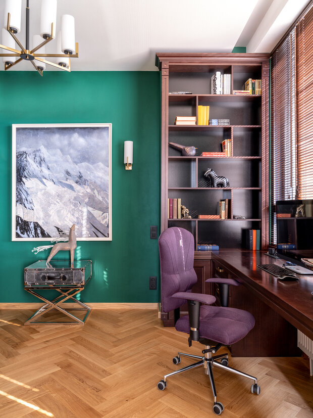 Фотография: Кабинет в стиле Современный, Квартира, Проект недели, Москва, 4 и больше, Более 90 метров, Екатерина Щедрина – фото на INMYROOM