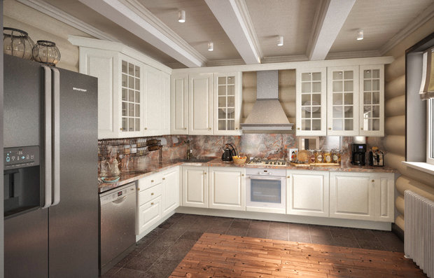 Фотография: Кухня и столовая в стиле Прованс и Кантри, Дом, Проект недели, Дача, Дом и дача, Дмитровский район, Татьяна Безверхая – фото на INMYROOM