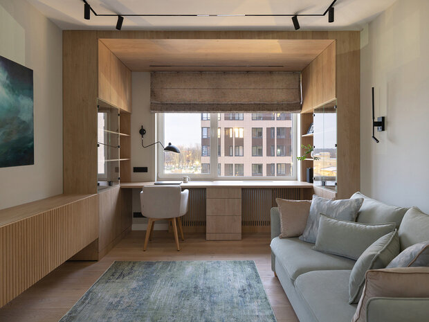 Фотография: Кабинет в стиле Современный, Минимализм, Квартира, Проект недели, Санкт-Петербург, 4 и больше, Более 90 метров, Анастасия Курганова – фото на INMYROOM