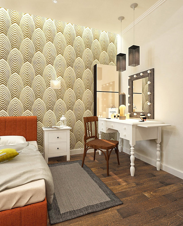 Фотография: Спальня в стиле Скандинавский, Современный, Эклектика, Квартира, Проект недели, ИКЕА, двушка, Benjamin Moore, Московская область, Little Greenе, Татьяна Безверхая, мебель из ИКЕА – фото на INMYROOM