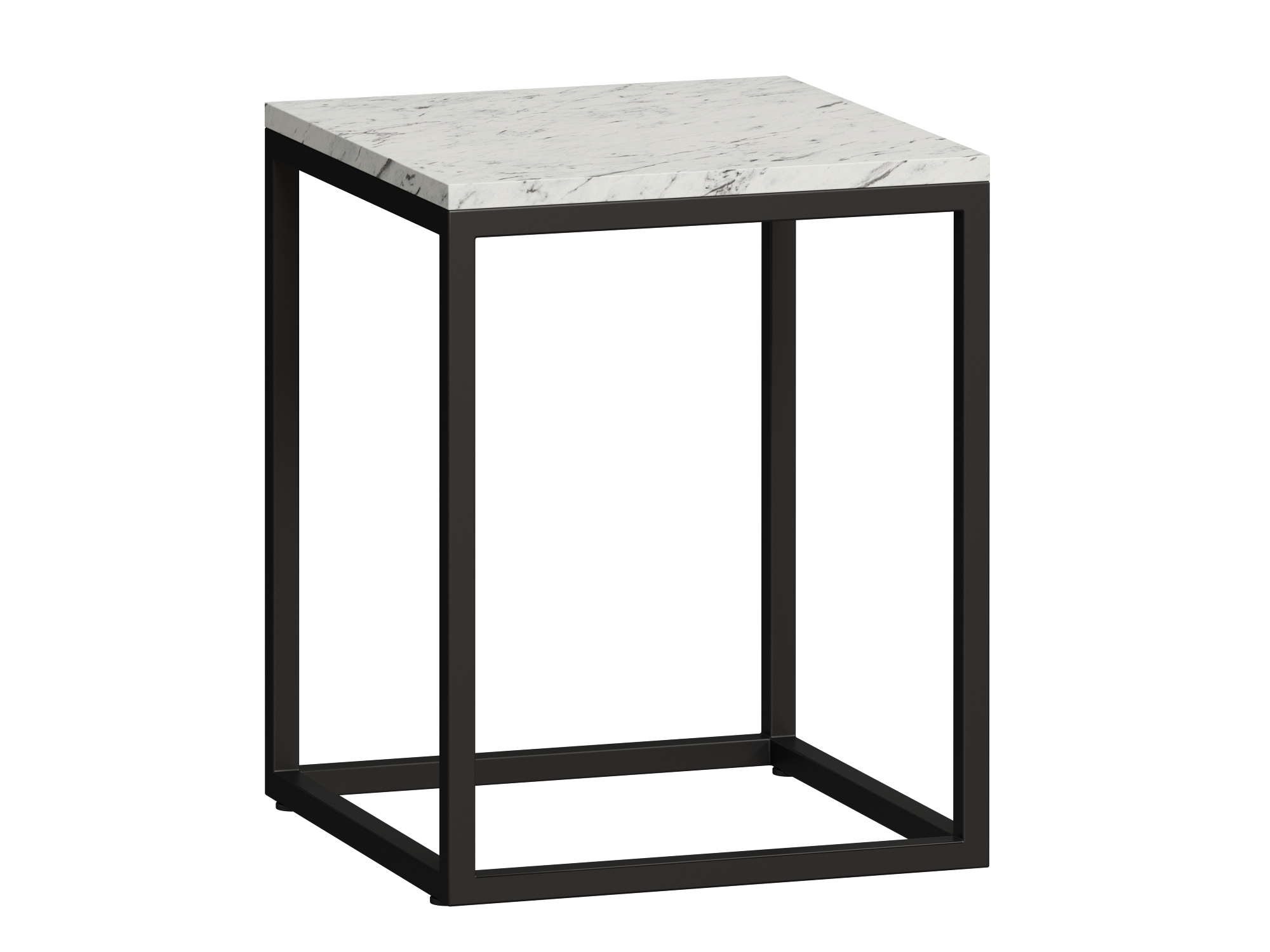 Кофейный столик Мальборк Сноу с металлическим основанием 