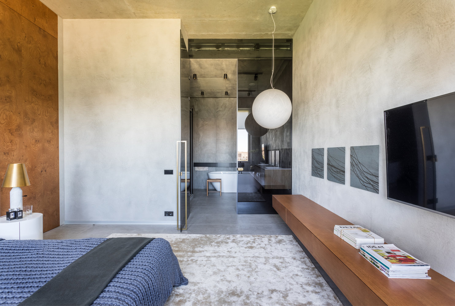 Фотография: Спальня в стиле Лофт, Квартира, Проект недели, Санкт-Петербург, Монолитный дом, ЖК «Смольный парк», 3 комнаты, Более 90 метров, MK-Interio – фото на INMYROOM Фотография: Спальня в стиле Лофт, Квартира, Проект недели, Санкт-Петербург, Монолитный дом, ЖК «Смольный парк», 3 комнаты, Более 90 метров, MK-Interio – фото на INMYROOM