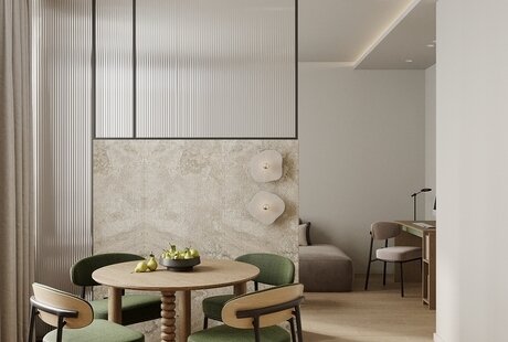 Квартира в ЖК Дзен-кварталы (Кухня-Гостиная)