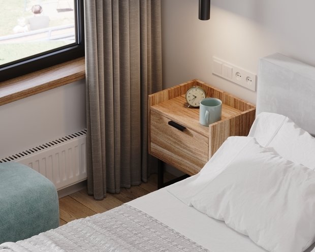 Фотография: Спальня в стиле Современный, Минимализм, Квартира, Проект недели, Москва, 3 комнаты, 60-90 метров, Светлана Стулова – фото на INMYROOM