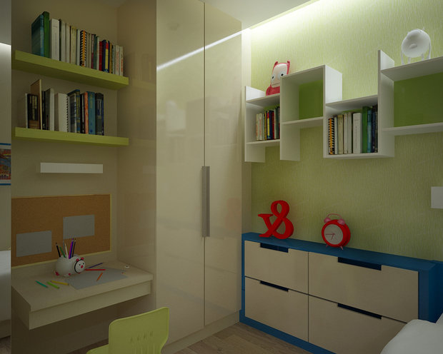 Фотография: Детская в стиле Современный, Малогабаритная квартира, Квартира, Дома и квартиры, Проект недели, Москва – фото на INMYROOM