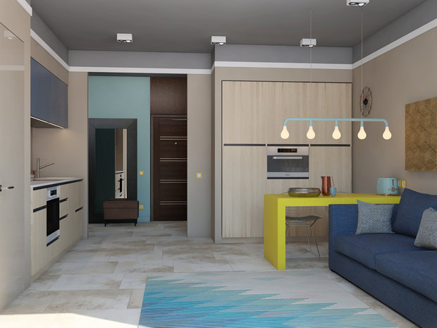 Фото из портфолио Квартира 40 кв.м – фотографии дизайна интерьеров на INMYROOM