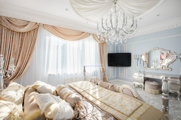 Фото из портфолио Фото реализованной спальни в квартире по проекту от Батенькофф классика – фотографии дизайна интерьеров на InMyRoom.ru